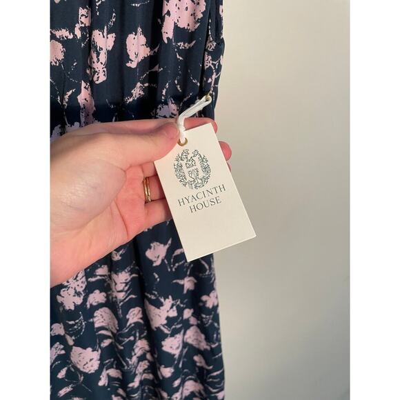 NWT Tuckernuck Hyacinth House Navy & Blush Abstract Floral Amanda Midi Dress XL‎ - Picture 12 of 14
